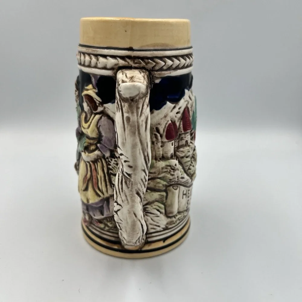 Vintage Dee Bee Co Heidelberg Schloss Ceramic Beer Stein Hand‎ painted Japan